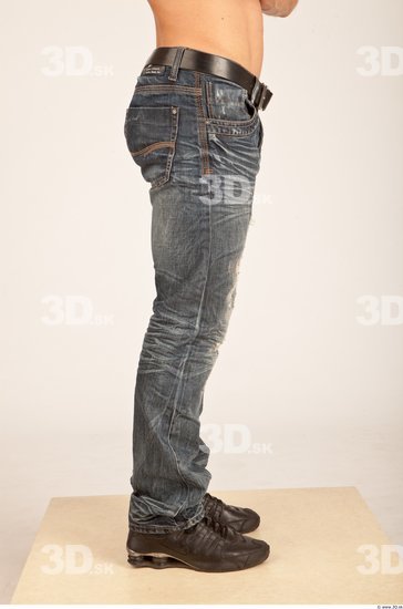 Leg Whole Body Man Casual Jeans Athletic Studio photo references