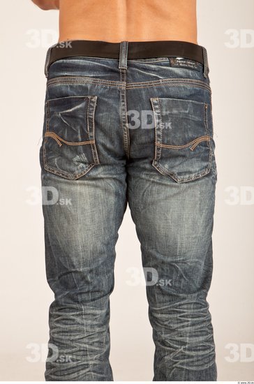 Thigh Whole Body Man Casual Jeans Athletic Studio photo references