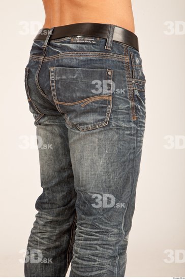 Thigh Whole Body Man Casual Jeans Athletic Studio photo references