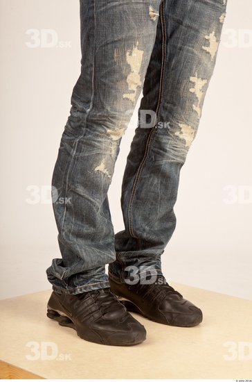 Whole Body Man Casual Jeans Athletic Studio photo references