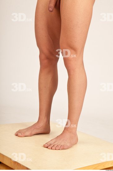 Calf Whole Body Man Nude Casual Athletic Studio photo references