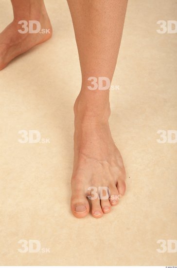 Foot Whole Body Man Nude Casual Athletic Studio photo references