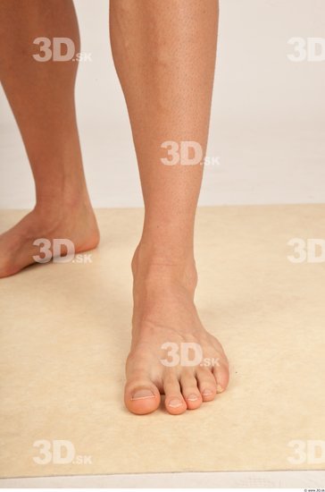 Foot Whole Body Man Nude Casual Athletic Studio photo references