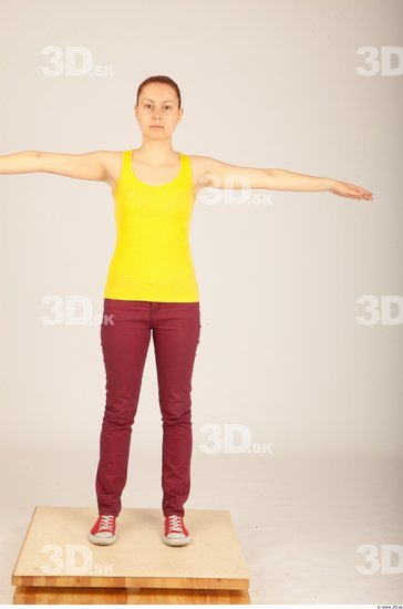 Whole Body Woman T poses Formal Slim Studio photo references