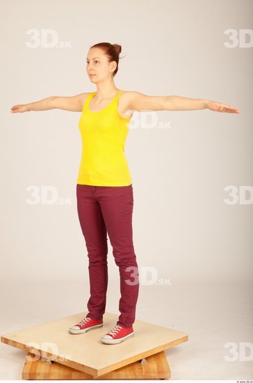 Whole Body Woman T poses Formal Slim Studio photo references