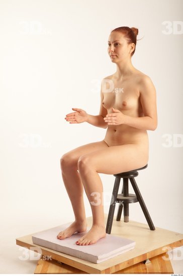 Whole Body Woman Artistic poses White Nude Slim