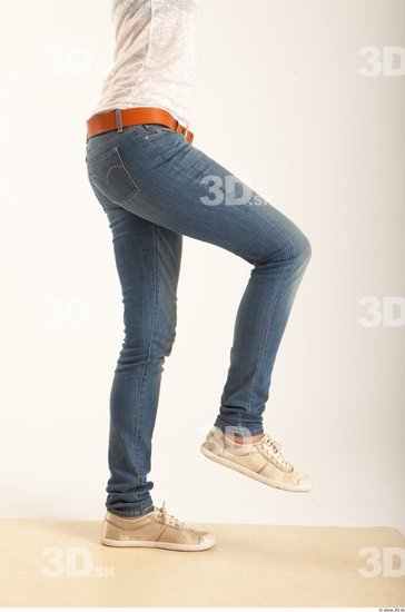 Leg Woman Animation references White Formal Jeans Slim