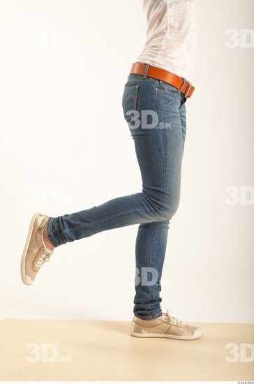 Leg Woman Animation references White Formal Jeans Slim