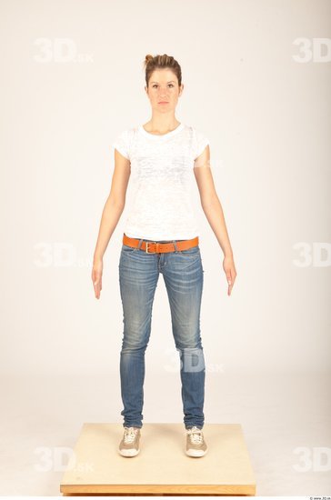 Whole Body Woman Animation references Casual Slim Studio photo references