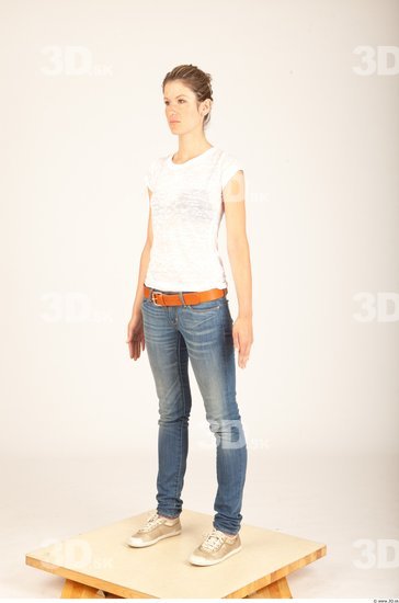 Whole Body Woman Animation references Casual Slim Studio photo references