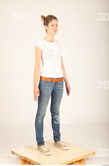 Whole Body Woman Animation references Casual Slim Studio photo references