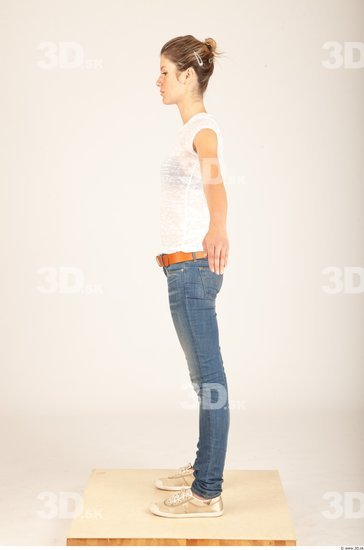 Whole Body Woman Animation references Casual Slim Studio photo references