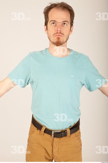 Upper Body Whole Body Man Casual Shirt T shirt Average Studio photo references