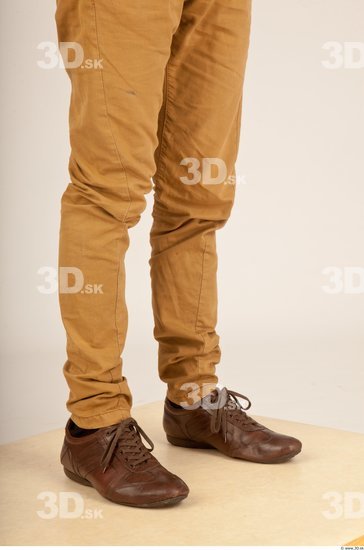 Calf Whole Body Man Casual Trousers Average Studio photo references