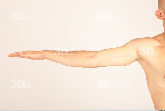 Arm Whole Body Man Nude Casual Athletic Studio photo references