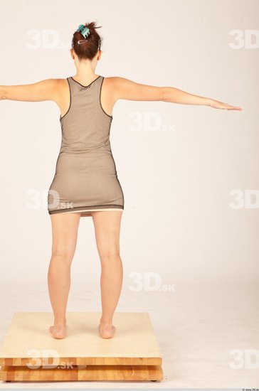 Whole Body Woman T poses Formal Slim Studio photo references