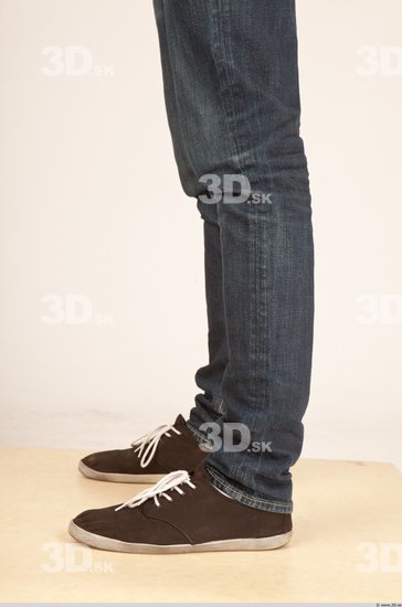 Calf Whole Body Man Casual Jeans Athletic Studio photo references