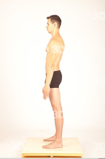 Whole Body Man Animation references Casual Underwear Athletic Studio photo references