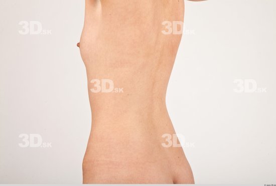 Whole Body Woman White Nude Slim Bald Female Studio Poses