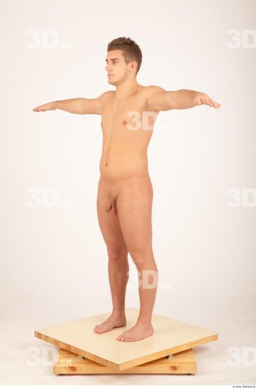 Whole Body Man White Nude Muscular Male Studio Poses