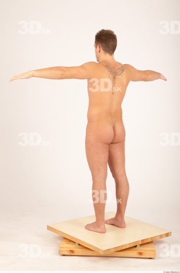 Whole Body Man White Nude Muscular Male Studio Poses