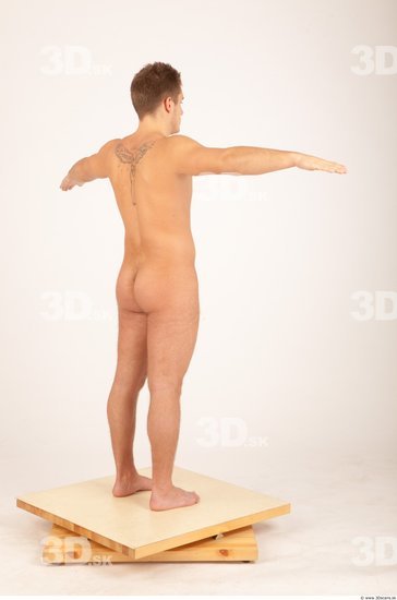 Whole Body Man White Nude Muscular Male Studio Poses