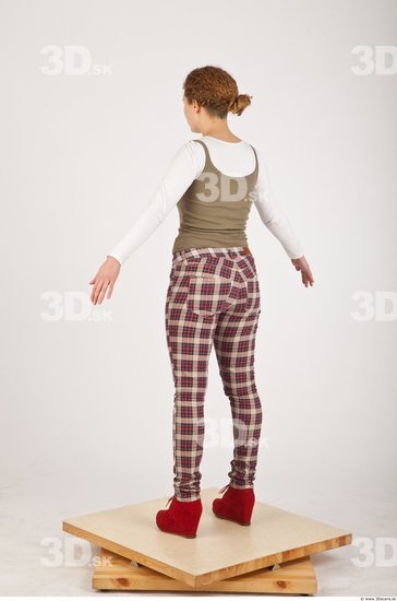 Whole Body Woman White Casual Average Female Studio Poses