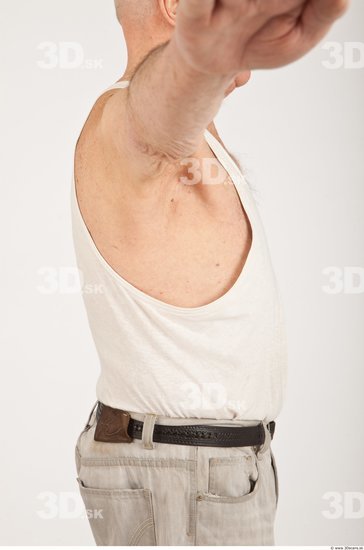 Whole Body Man White Casual Average Wrinkles Male Studio Poses