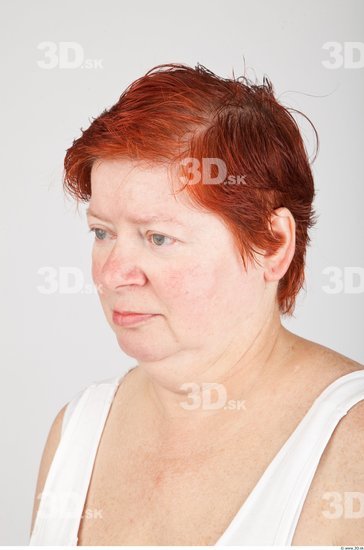 Head Woman White Overweight Street photo references