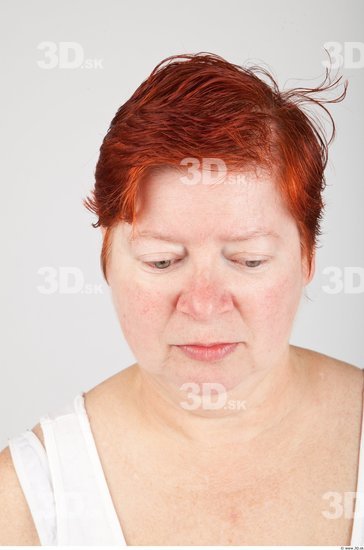 Head Woman White Overweight Street photo references