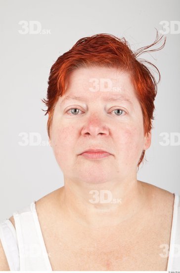 Head Woman White Overweight Street photo references