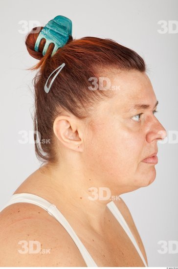 Head Woman White Overweight Street photo references