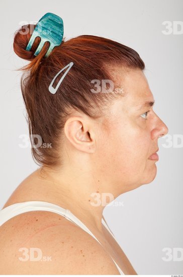 Head Woman White Overweight Street photo references