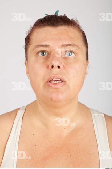 Head Woman White Overweight Street photo references