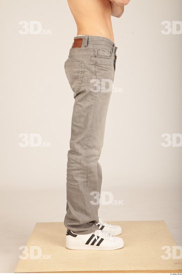 Leg Whole Body Man Casual Jeans Slim Studio photo references