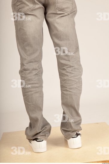 Calf Whole Body Man Casual Jeans Slim Studio photo references