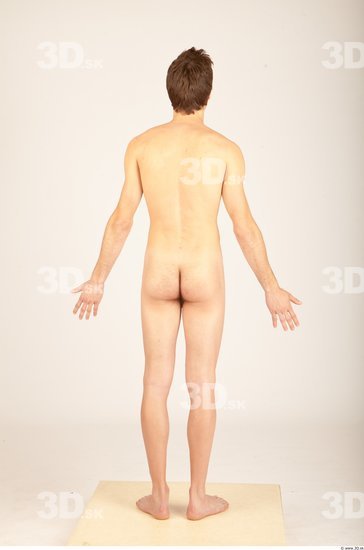 Whole Body Man Animation references Nude Casual Slim Studio photo references