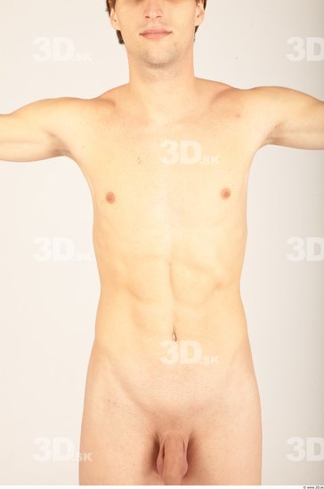 Upper Body Whole Body Man Nude Casual Slim Studio photo references