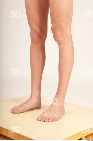 Calf Whole Body Man Nude Casual Slim Studio photo references