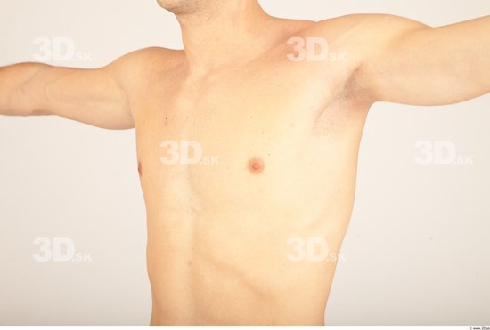 Chest Whole Body Man Nude Casual Slim Studio photo references