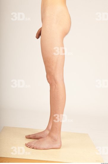 Leg Whole Body Man Nude Casual Slim Studio photo references