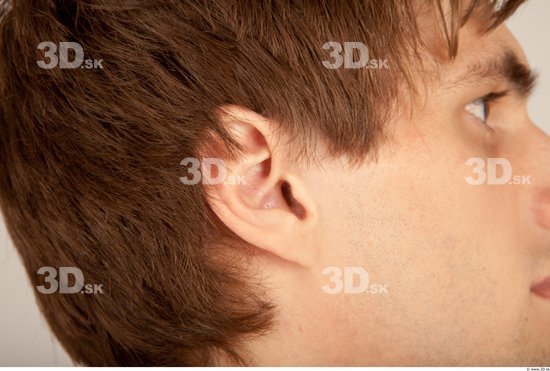 Ear Whole Body Man Casual Slim Studio photo references