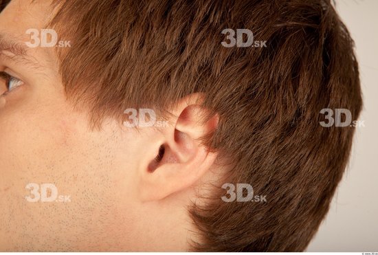 Ear Whole Body Man Casual Slim Studio photo references