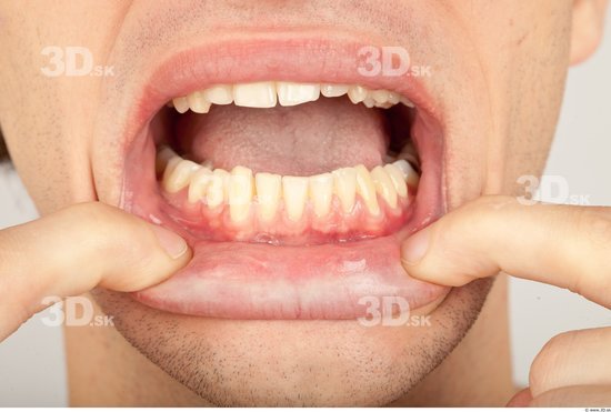 Mouth Whole Body Man Casual Slim Studio photo references