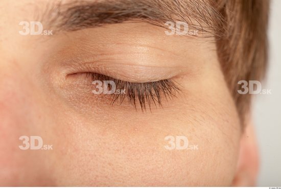 Eye Whole Body Man Casual Slim Studio photo references