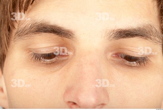 Eye Whole Body Man Casual Slim Studio photo references