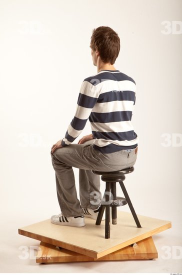 Whole Body Man Artistic poses White Casual Slim