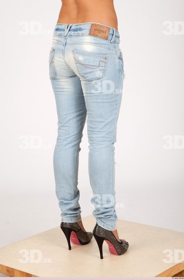 Leg Whole Body Woman Casual Jeans Slim Studio photo references