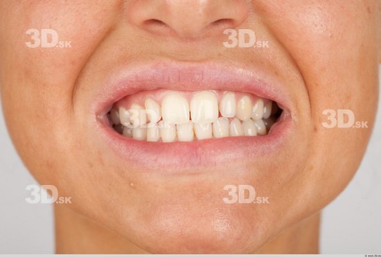 Whole Body Teeth Woman Casual Slim Studio photo references