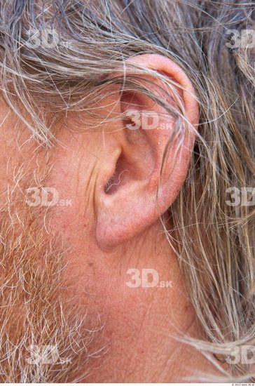 Ear Man White Average Bearded